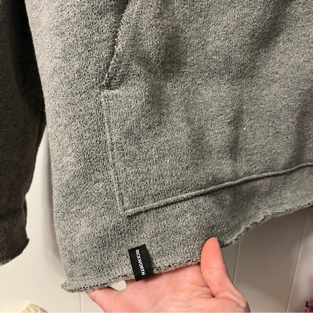 Duckworth Powder Hoodie Grey Rambouillet Merino Fleece Wool Made in USA $175 USD - Picture 4 of 15